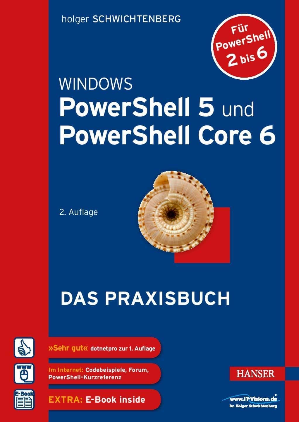 Buchcover Windows PowerShell 5 und PowerShell Core 6 - Das Praxishandbuch (2. Auflage 2017 (6. Auflage Gesamtreihe))